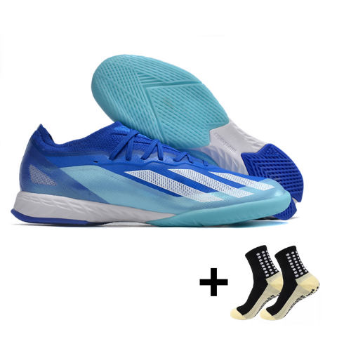Chuteira Adidas X CrazyFast Futsal + Meia Antiderrapante